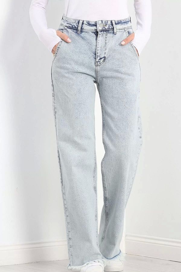 MrsQuenn-Ice Blue Palazzo Jeans - Tassels on the Leg, 19490.1900 1