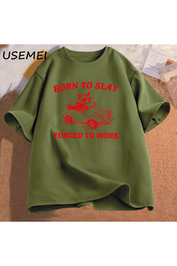 Drippy-Retro Panda Pattern Born to Kill T-Shirt - Work Size Meme Garbage 1