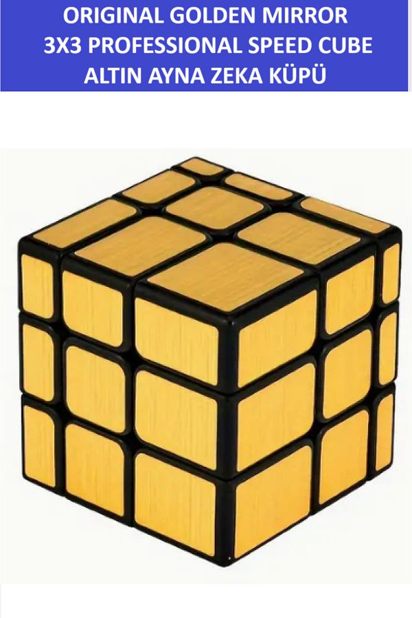ZETCONCEPT-3X3 Golden Mirror Mirror Cube - Intelligence Cube - Professional Speed Cube - Patience Cube 1