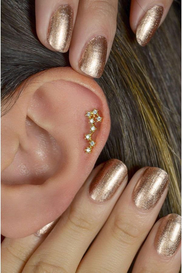 Sacce Scarves&Accessories-Scorpio Earring Constellation Piercing Gold Scorpio 1