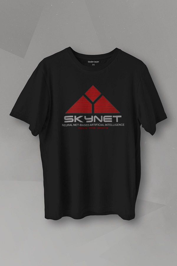 Kendim Seçtim-Unisex Artificial Intelligence Skynet Terminator Ai Printed T-Shirt 1
