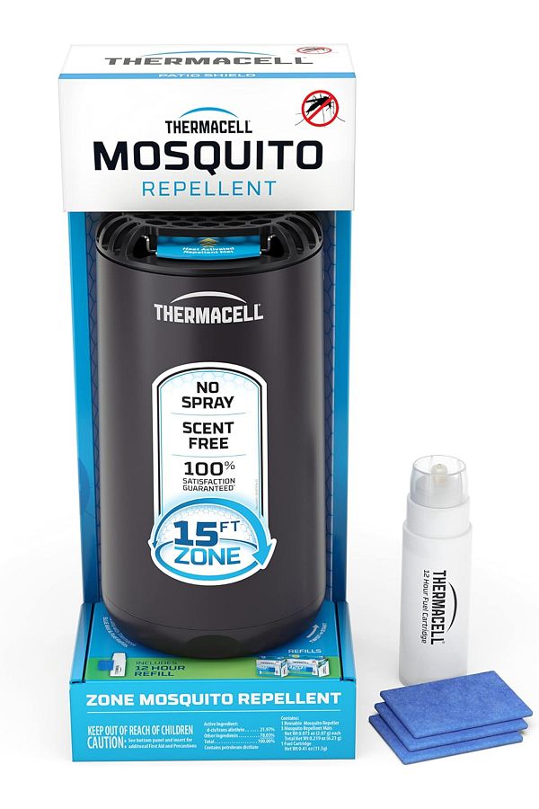 THERMACELL-Patio Shield Mosquito Repeller With Refill, Black/Graphite 1