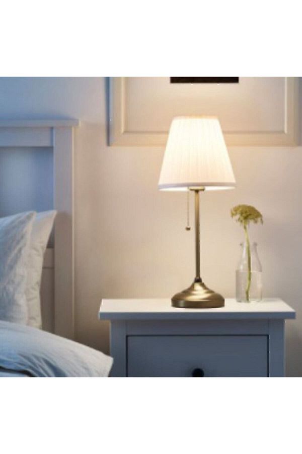IKEA-Arstıd Lampshade, Gold Color Body Table Lamp 1