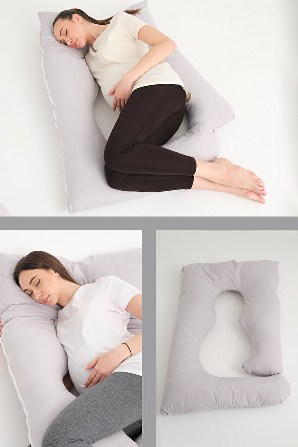 Irk Lemoon Çift Taraflı Hamile Yastığı Hamile Destek Minderi