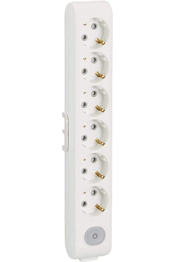 STOREMAX-Svticaret Multi-Let Six Socket Switched Grounded Terminal Block Child Protected Mhm 1053513 1