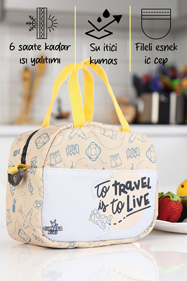 GIMOSA Kids Isı Yalıtımlı Su Geçirmez Termal Çanta, Yemek Taşıma Çantası, Beslenme Çantası Anne Çocuk Bakım