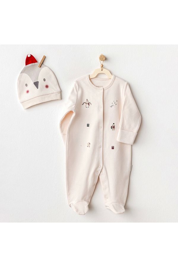 andywawa-Pingüin Patterned Baby Jumpsuit Romper and Line Set 1
