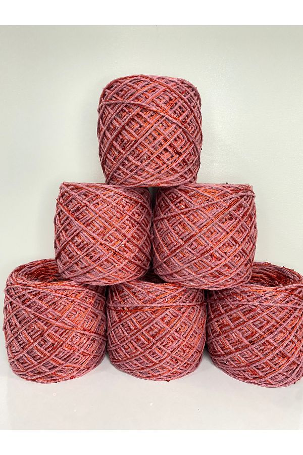 göçer-100% Cotton Color Rose Pomegranate Flower with Sequins Visual Net 600g 1