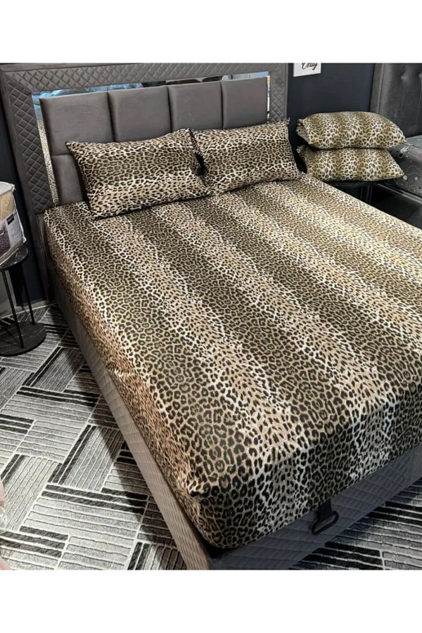 Totem-Patterned Fitted Sheet Set - Single/ Double/ Oversized 1