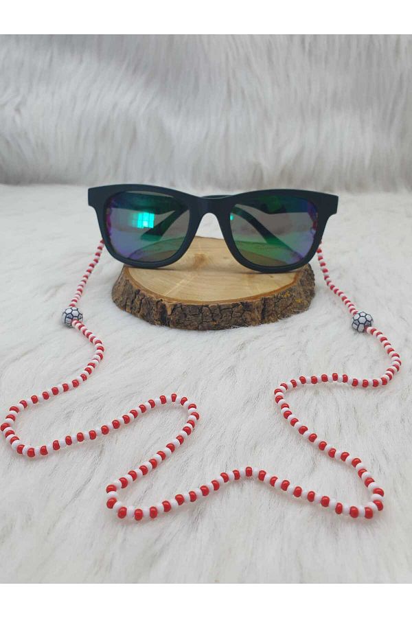 HAPPY HANDMADE-Children's Glasses Chain with Fans Football Themed Glasses Chain Glasses Accessory 1