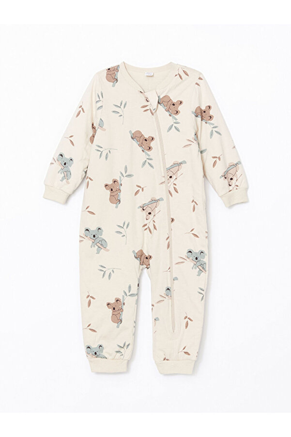LC Waikiki Bej 1.6 Tog Baskılı Erkek Bebek Tulum