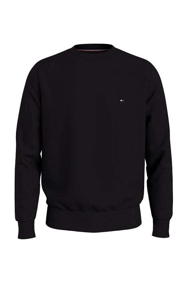 Tommy Hilfiger-Мъжки черен суичър с лого на марката, подходящ за ежедневно носене Mw0Mw32735-Bds 1