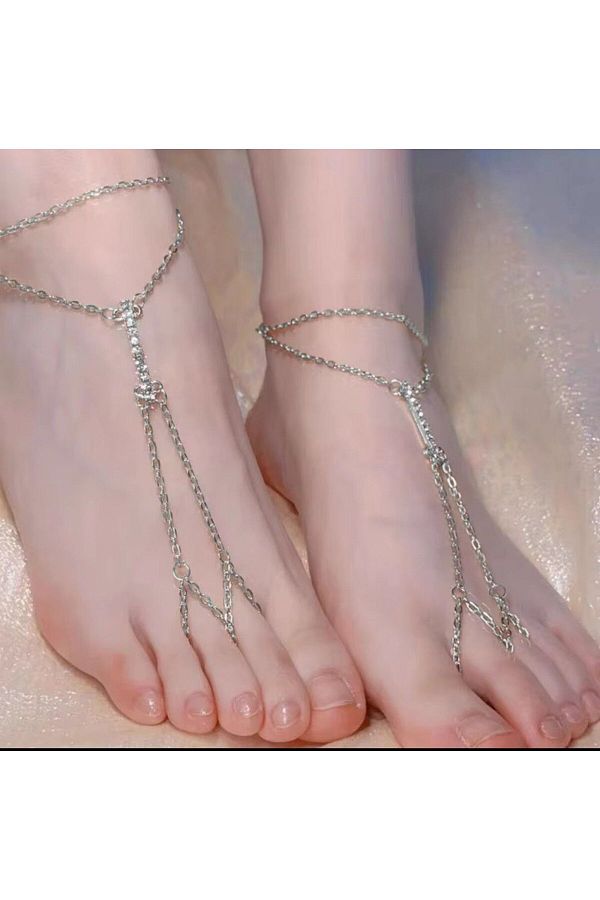 MODAMAYS-2 Pieces of Stone Chain - Double Anklet Design 1