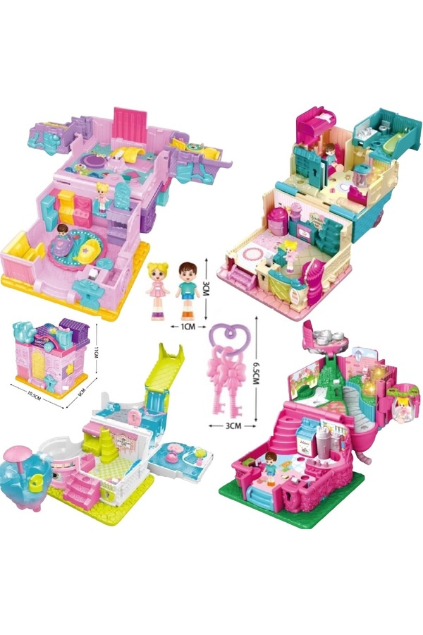 BYCEGU 93305 Müzikli Ve Işıklı Açılır Kapanır Aksesuarlı Oyuncak Ev Serisi Ürün Bir Adettir