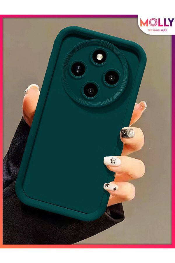 Molly-Pine Green Edges Thick Pan Silicone Case for Xiaomi Redmi 14C 1