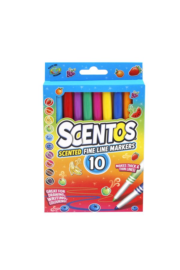 Scentos-Scented 10 Asst Fine Line Markers 1