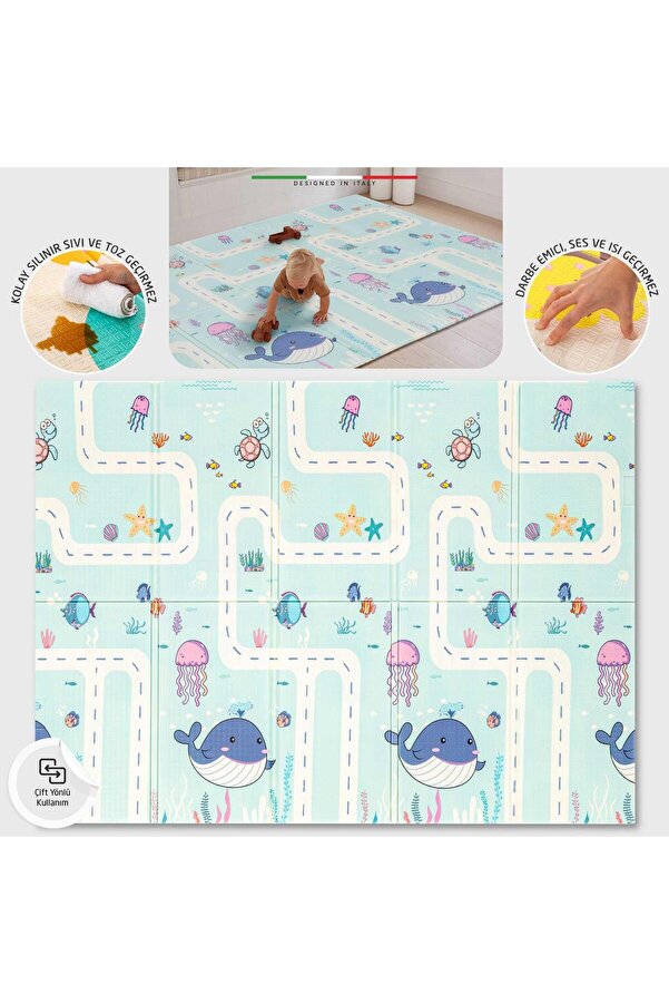 Elele Ocean Road Katlanabilir Oyun Matı Oyun Halısı 180x200x1,5 Cm XFD312 Ocean Road