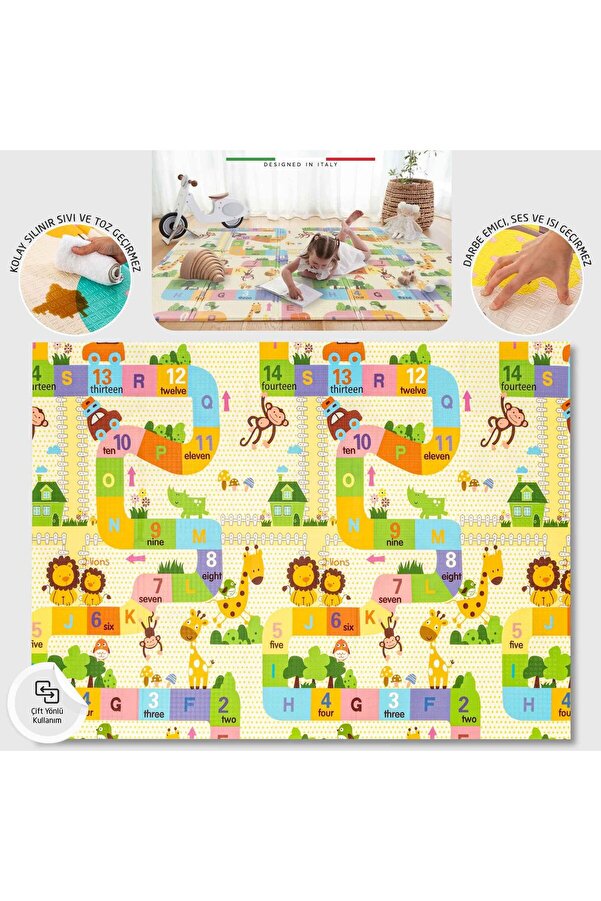 Elele Game Road Katlanabilir Oyun Matı Oyun Halısı 180x200x1 Cm XFD211 Game Road