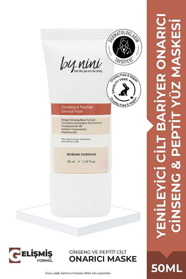 By Nini-Renewing Face Mask with Ginseng and Peptide 50 ml 1