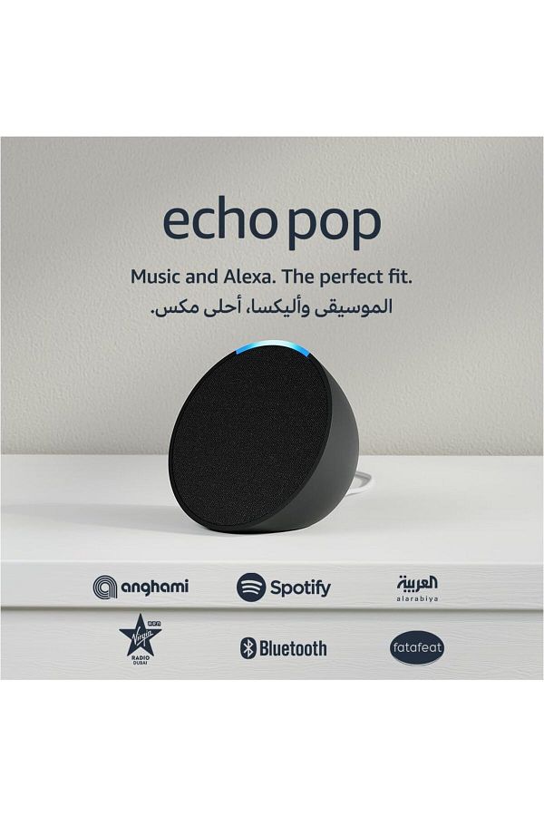 Amazon-ECHO Pop Full sound compact Wi-Fi & Bluetooth smart speaker with voice to control smart home devices 1
