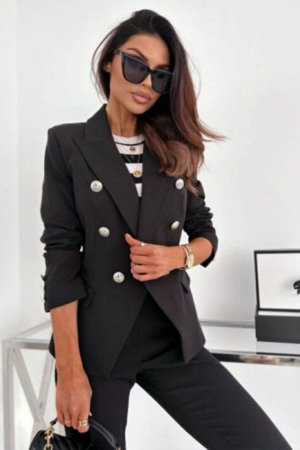 Mossta-Black Atlas Jacket - Button and Pocket Detail 1