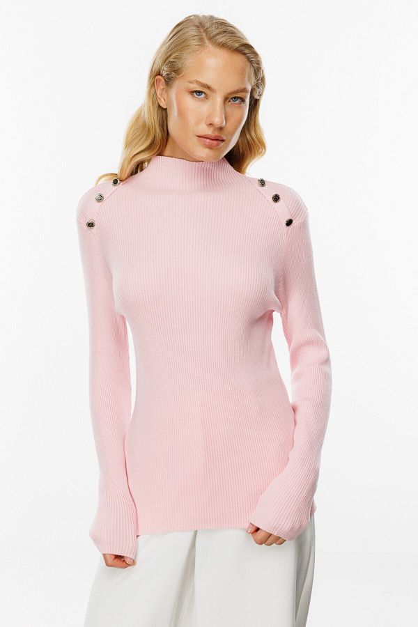 ON-Corded Knitwear Sweater - Button Detailed Shoulders 1