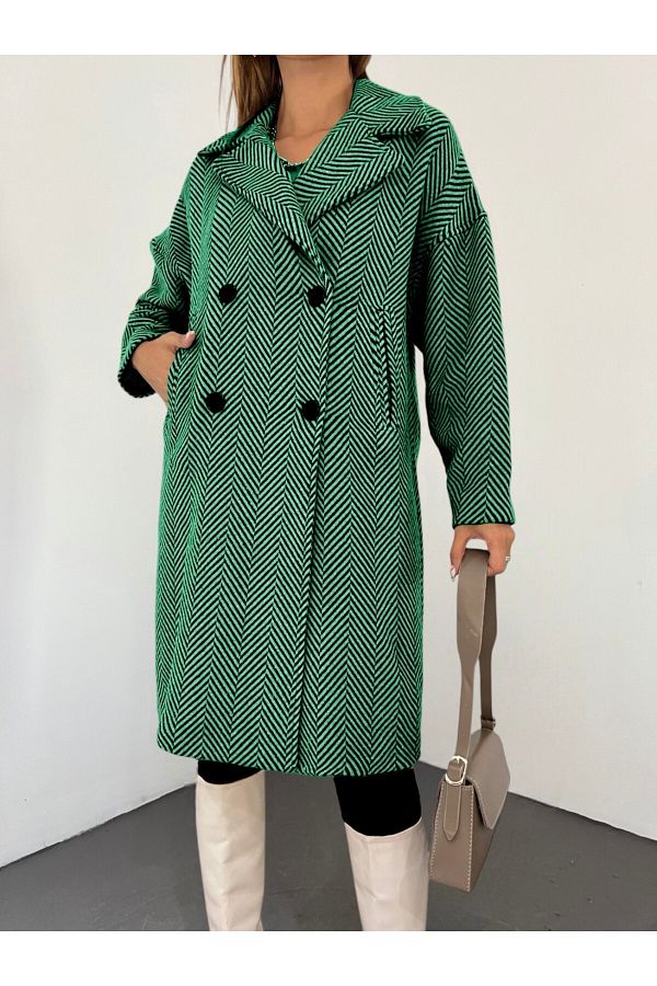 Modamorfo-Green Fishback Pattern - Capac Stamp cu buzunare 1