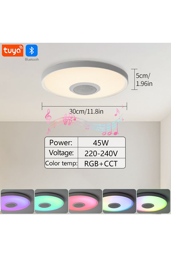 MARPOU-65W TUYA Smart APP Ceiling Lamp LED Music Light Speaker RGB Dimmer Remote Control Bluetooth WIFI ... 1