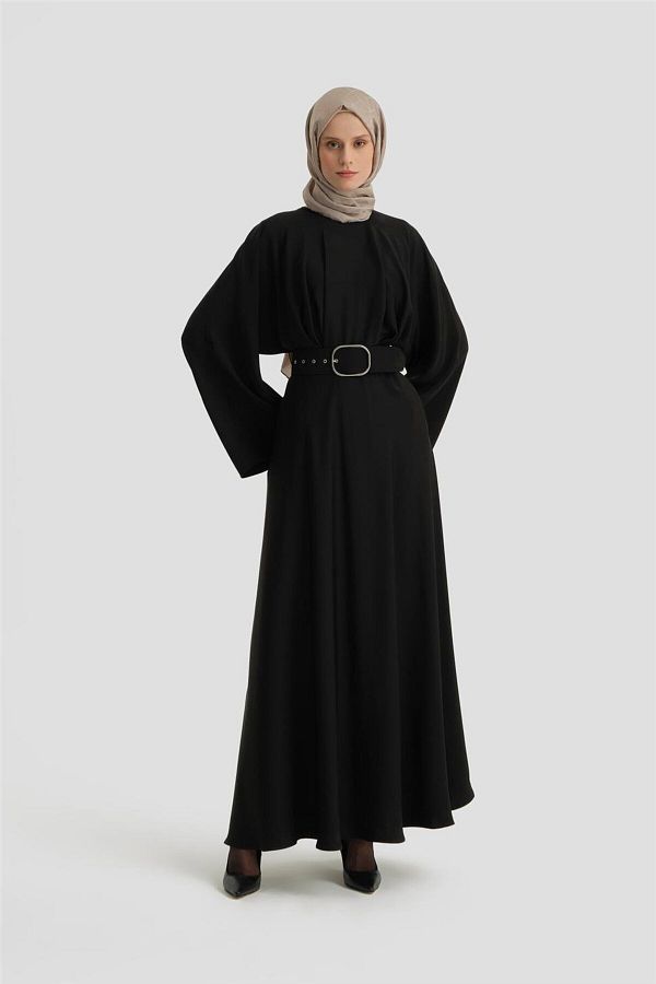 Armine-Black Thick Belt Dress - 24K9905 1