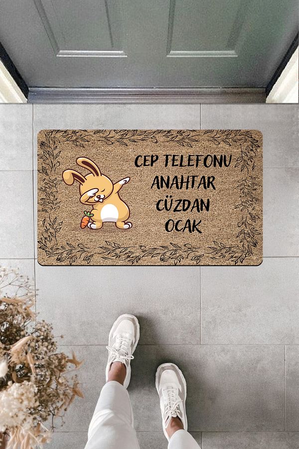 Dormot Home-High Quality Digital Printing Rabbit Mobile Phone Key Wallet Reminder Door Front Mat 1