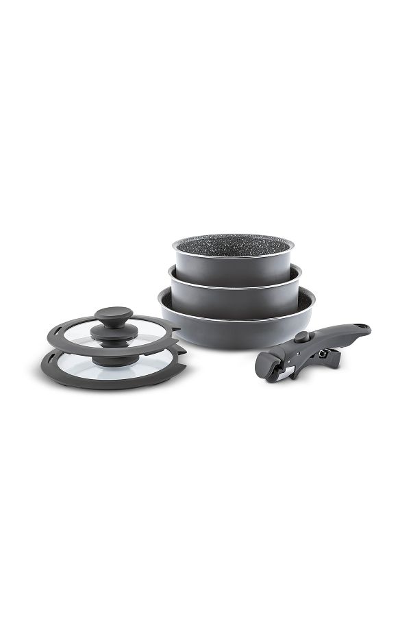 Karaca-Comfort 6-teiliges Kochgeschirr-Set mit abnehmbaren Griffen 1