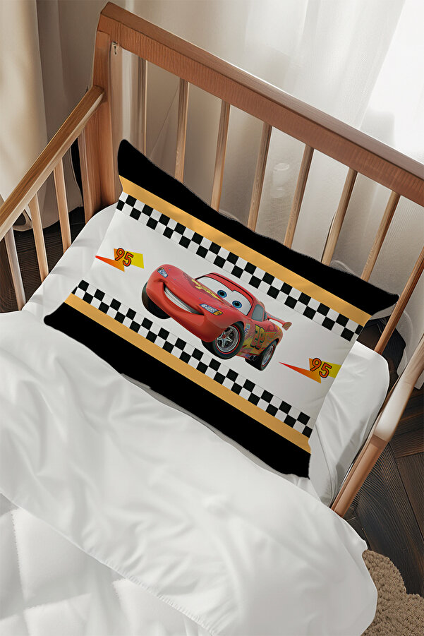 Talia Home Şimşek Mcqueen Araba Desenli 2 Adet Yastık Kılıfı TLAYK-267