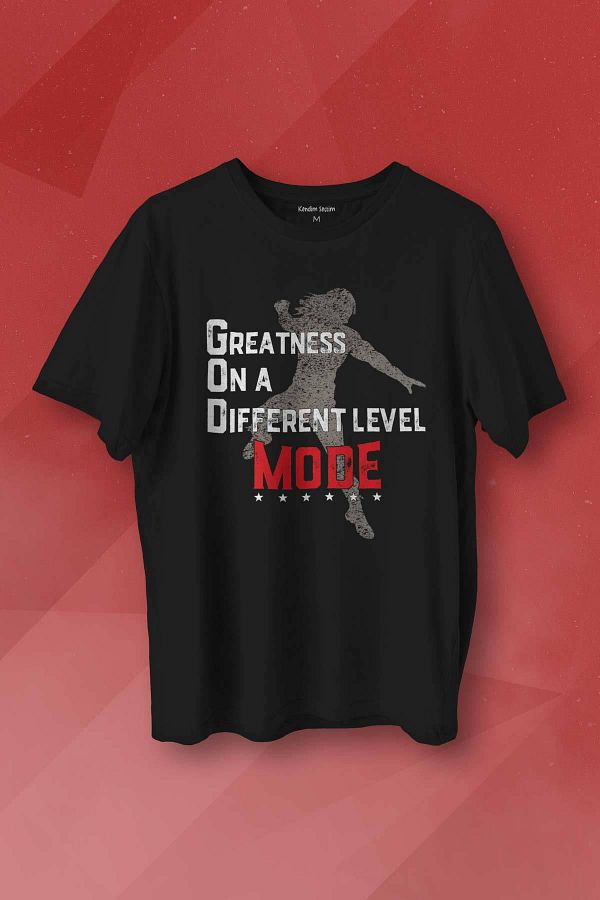 Kendim Seçtim-Unisex T-shirt God Mode Roman Reigns American Wrestling Gym Sports Boxing Black Printed T-Shirt 1