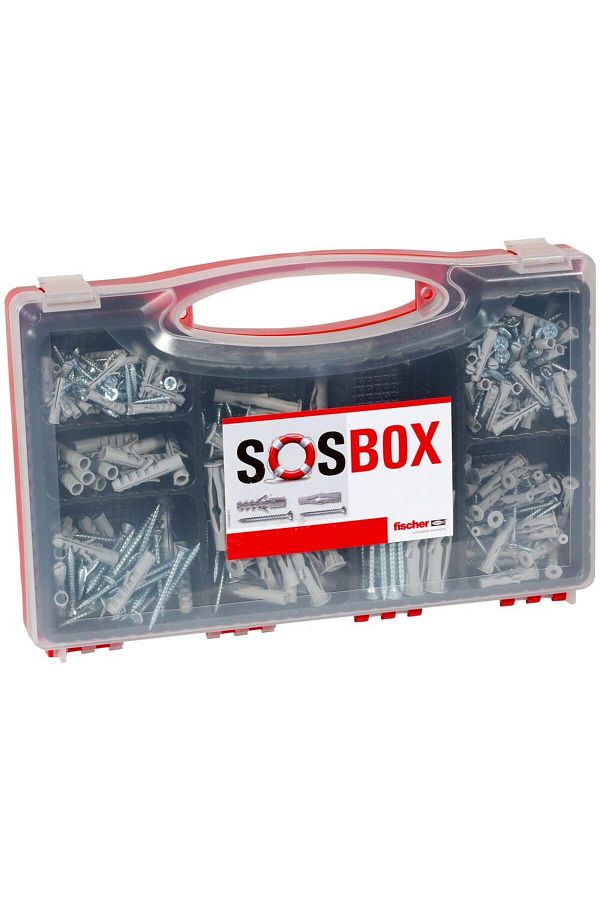 Fischer-صندوق SOS من فيشر - FU + S مقابس + براغي بأحجام مختلفة 360 قطعة 1
