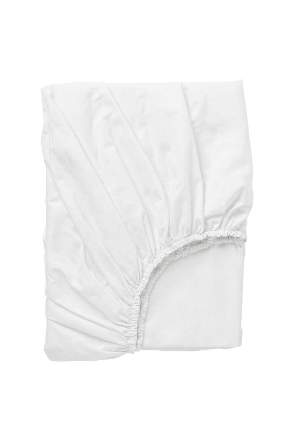 IKEA-Fitted sheet, Double sheet with elastic band, % Cotton, Soft fabric 1