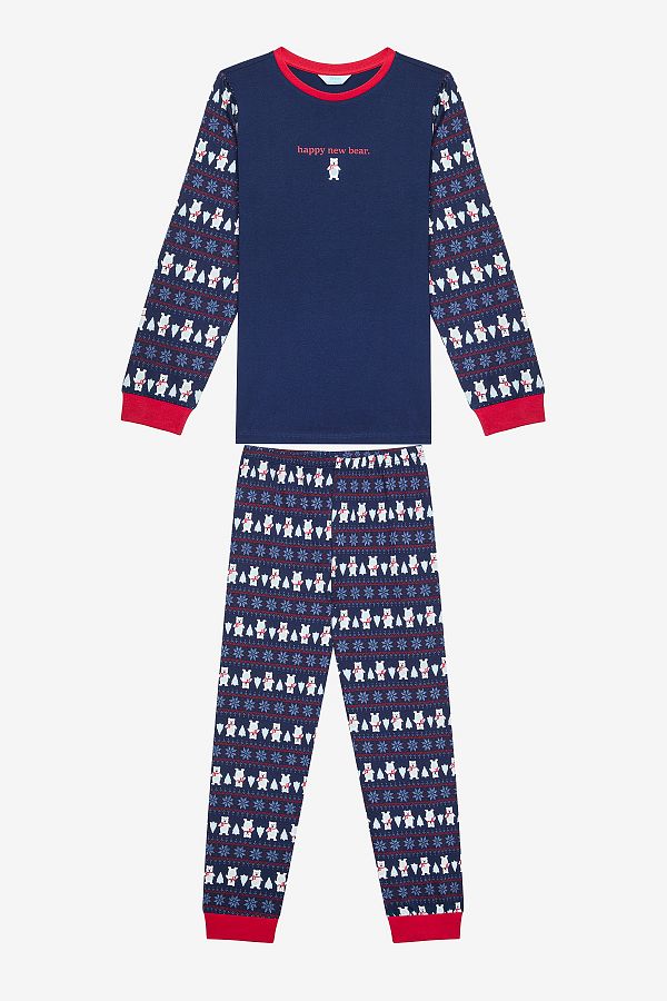 Penti-Boy's New Bear Blue Pajama Set 1
