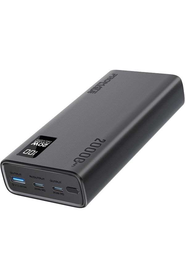 Promate-باور بانك 20000 مللي أمبير في الساعة فائق النحافة مع منفذ إدخال/إخراج USB-C بقوة 20 وات 1