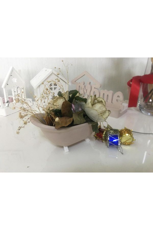 ATLAS SİLİKON PASTA EKİPMANLARI-7X8X5 cm Decorative Ornament - Tub-Shaped, Succulent-Flower Holder, Candle Holder 1