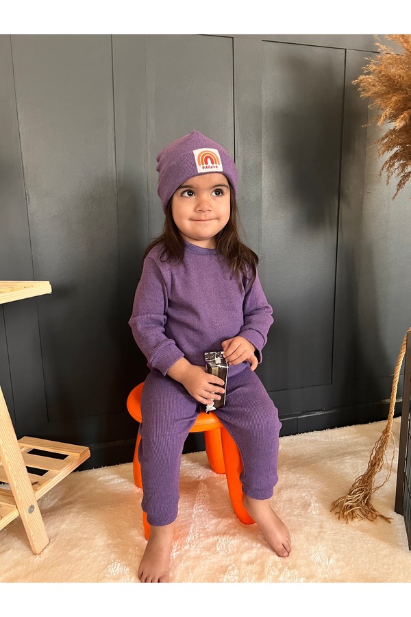 BAHNUR BEBEK ÇOCUK BERELi ALT ÜST UNiSEX TAKIM SET Kreş Eşofman TAKIM ESNEK