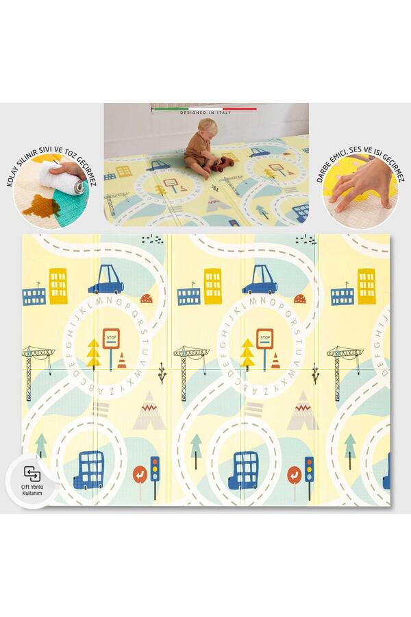 Elele Monti Road Katlanabilir Oyun Matı Oyun Halısı 150x200x1 Cm XFD113 Monti Road