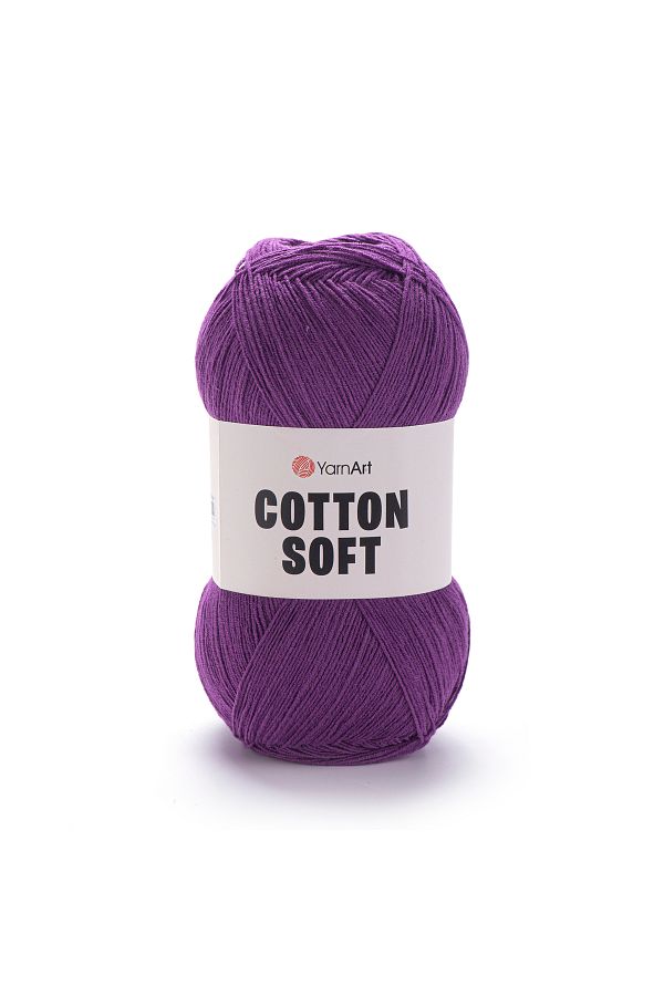 Yarnart-Fire de tricotat manual din bumbac moale violet 50 1