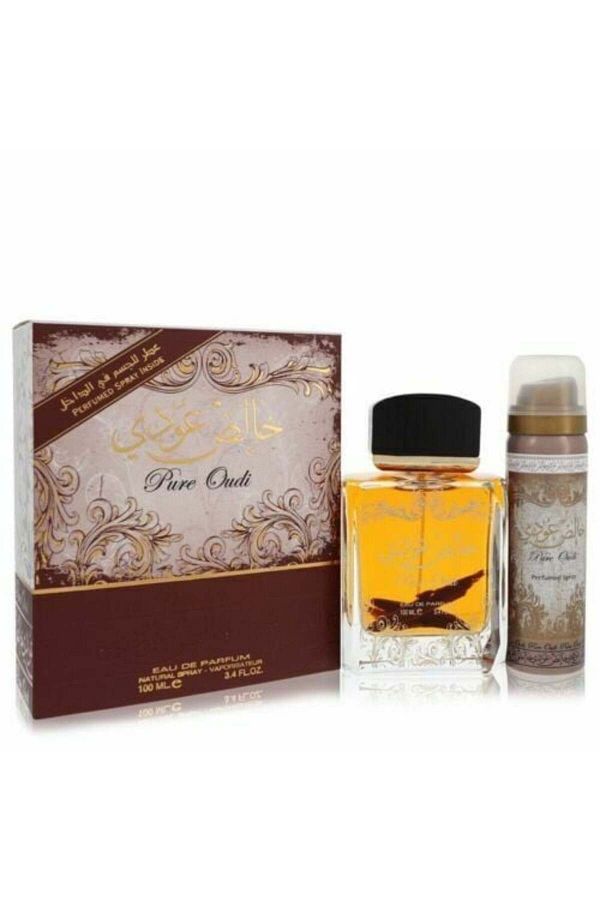 BRONZENET-Pure Oudy Perfume by Lattafa for Unisex Eau de Parfum 100ml + Free Deodorant 1
