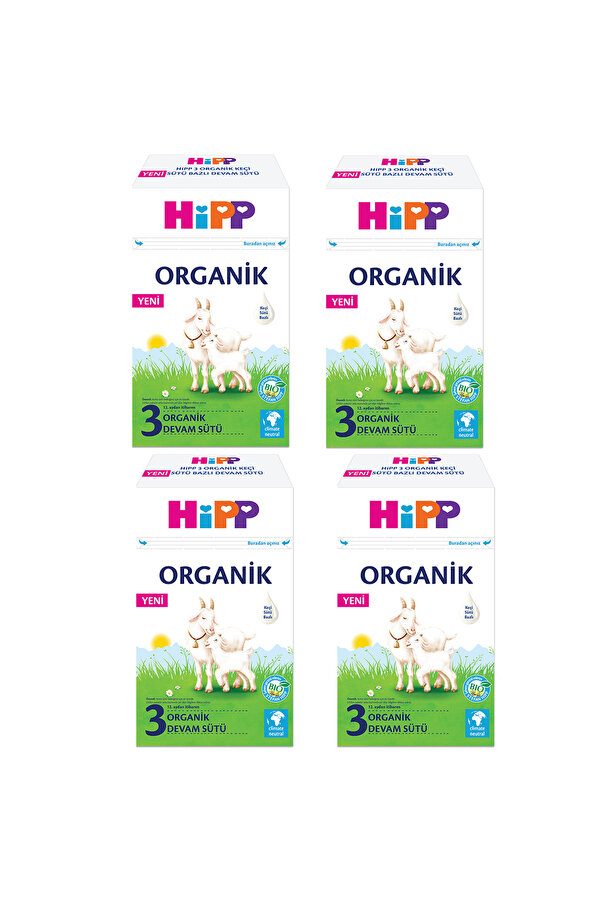 Hipp 3 Organik Keçi Sütü Bazlı Devam Sütü 400 gr 4 ADET