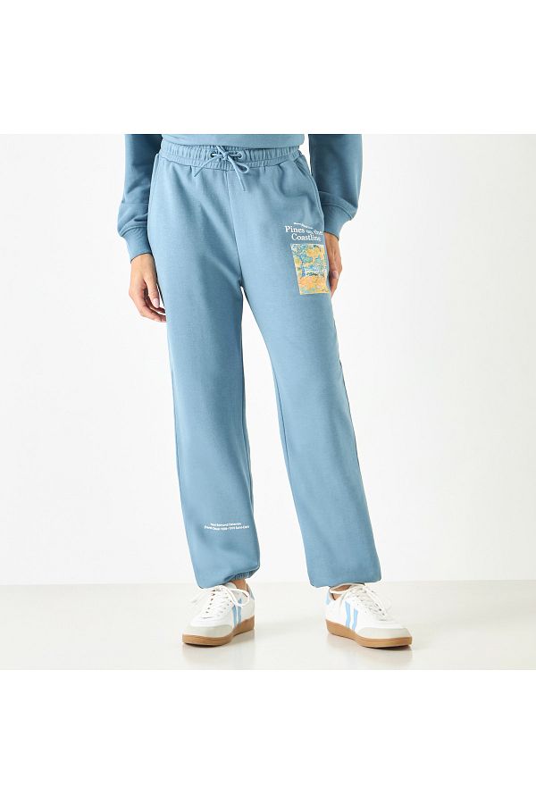 SP Characters-Henri Edmond Cross Print Joggers with Drawstring Closure 1