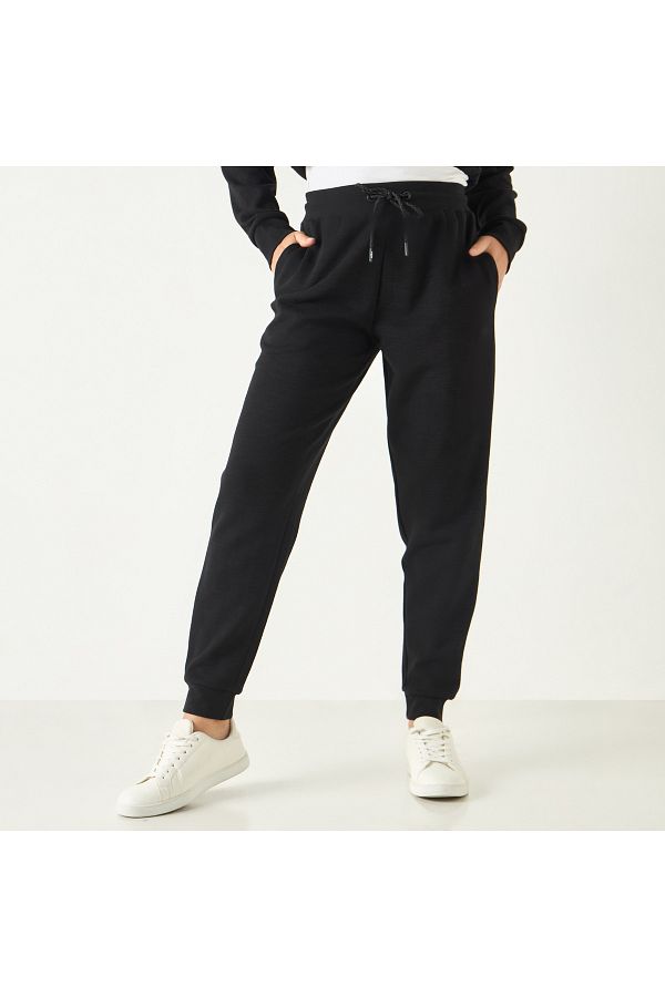 Kappa-Drawstring Closure Joggers With Pockets 1