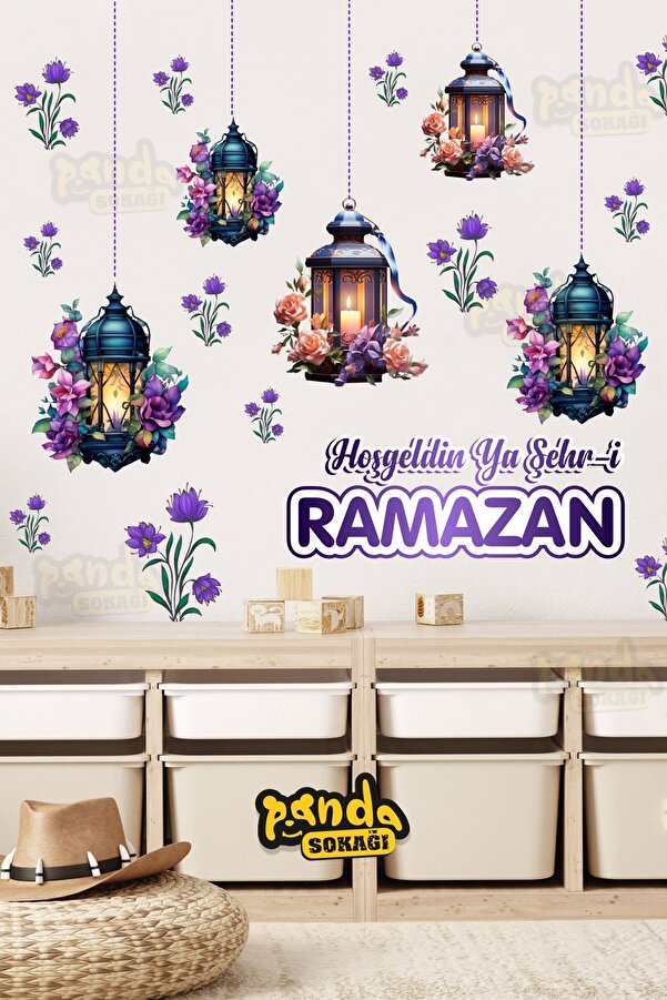 PANDA SOKAĞI Ramazan Süsleme Sticker Seti, Ramazan Sticker Seti,  Yeni Yıl Süsleme Sticker Seti
