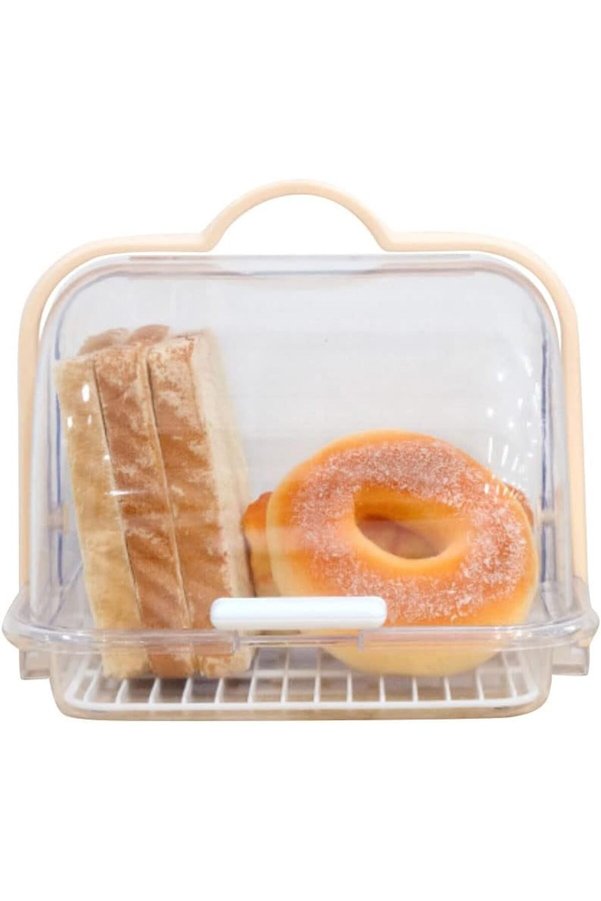 Arabest Portable Bread Box with Handle and Transparent Lid with ...