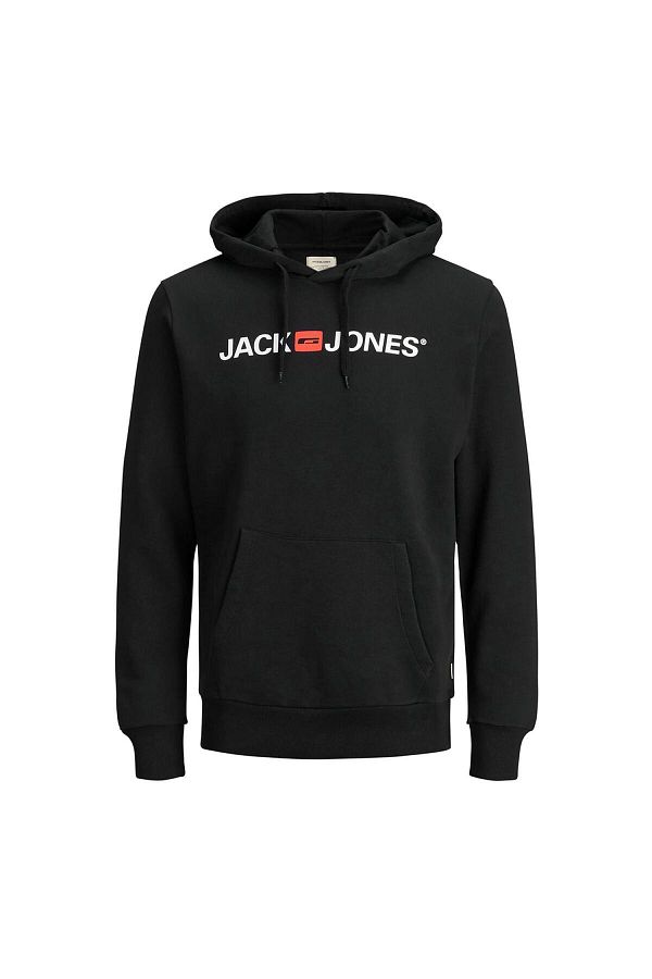 Jack & Jones-Hanorac negru pentru bărbați - 12137054   Hanorac cu logo vechi Jjecorp 1