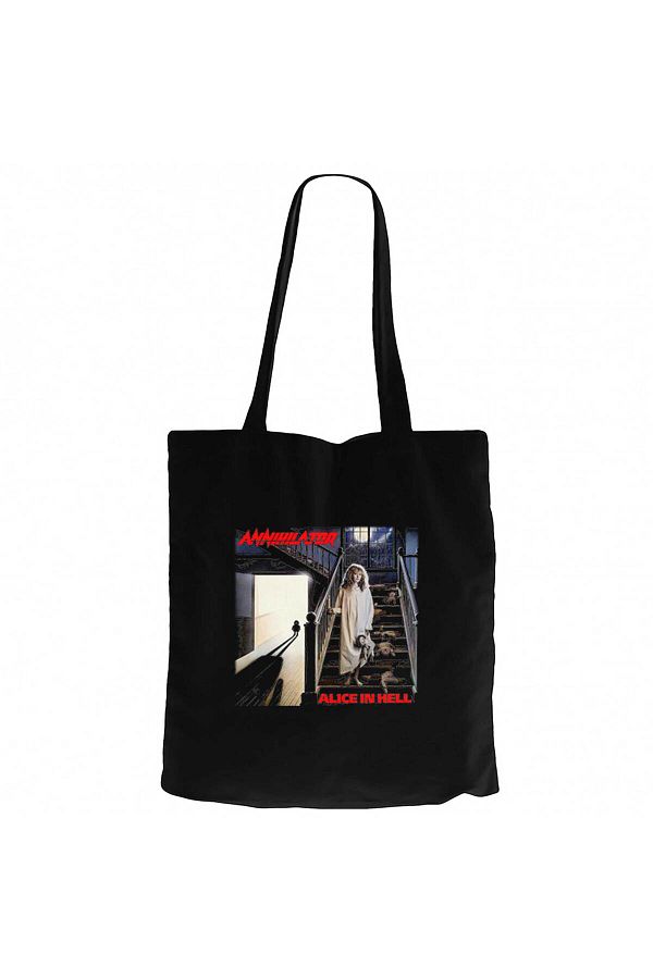 Z zepplin-Annihilator Alice in Hell Black Canvas Tote Bag 1