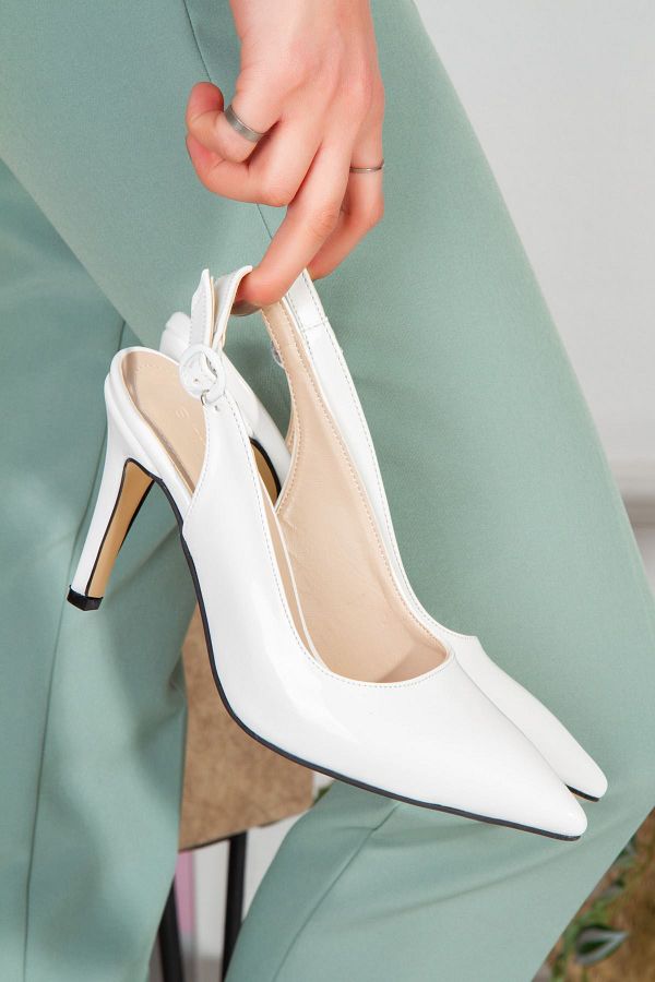 derithy-Fancy Pointed Toe Thin Heeled Sandals Summer Shoes-White Ruga-Byc1103 1